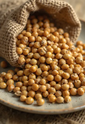 Kaltētas Kajanus pupiņas ar detalizētu tekstūru un dabīgām krāsām