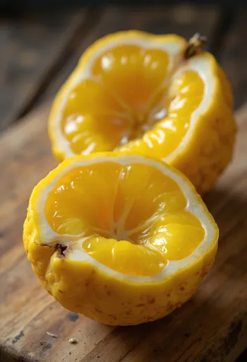 Cempedaka augļa šķēles uz griežamā dēlīša