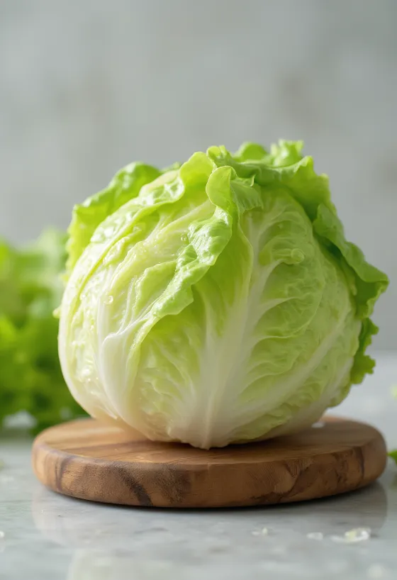 Svaigi ledus salāti, redzamas iekšējās lapas