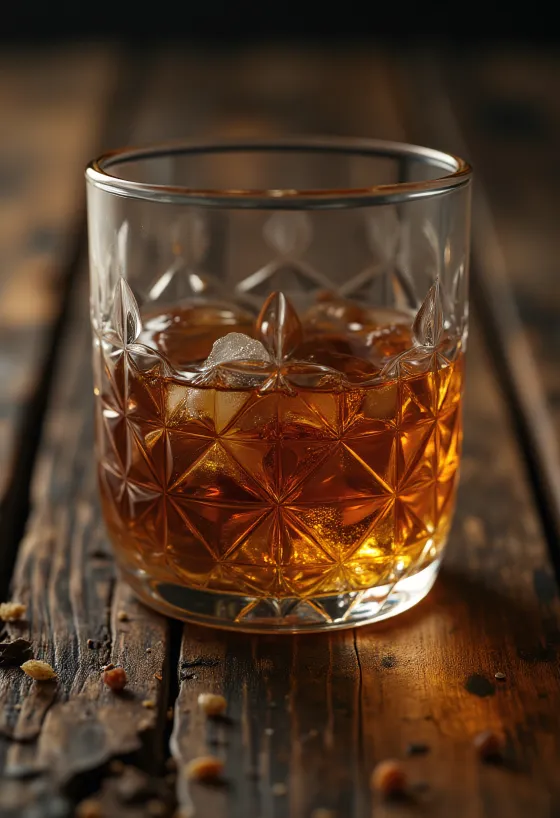 Ruma pudele un glāze ar brūno cukuru, cukurniedrēm un laimu