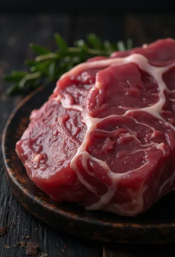 Svaigi brieža gaļas gabali ar kadiķogām, rozmarīnu un ķiplokiem