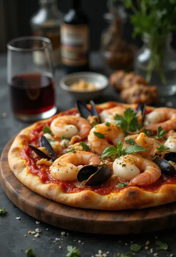 Pica Frutti di Mare ar garnelēm un gliemenēm