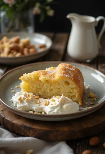 Marcipāna sapņu torte pasniegta