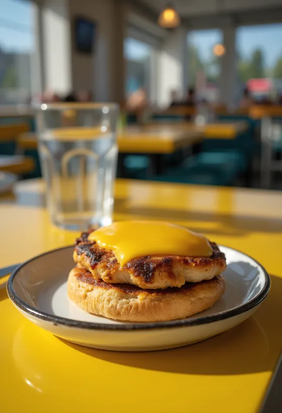 Grilēts vistas burgers ar svaigām sastāvdaļām