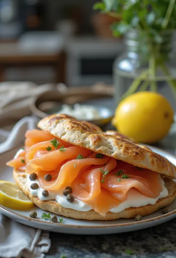 Pita ar lasi, svaigiem dārzeņiem un krēmīgu pildījumu