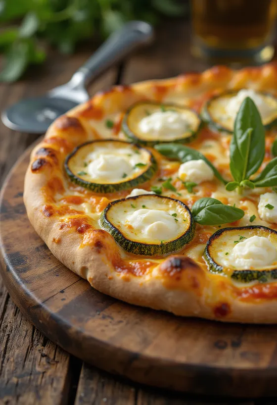 Pizza ai Fiori di Zucca ar cukīni ziediem un rikotu