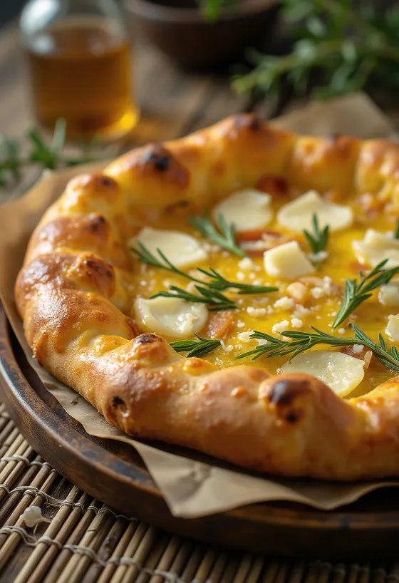 Pizza al Rosmarino ar rozmarīnu un parmezānu