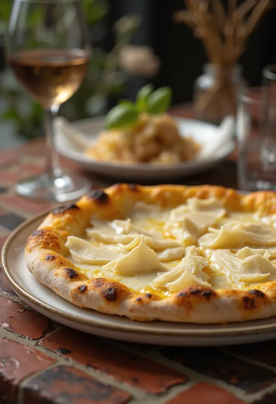 Pizza al Tartufo Bianco ar baltajām trifelēm un sieriem