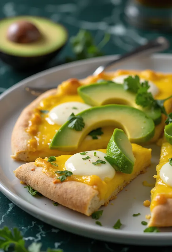 Pizza Peruana pasniegta