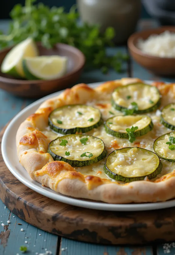 Pizza al Zucchini ar cukīni un sieriem