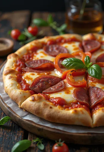 Pizza alla Campagnola ar desu un dārzeņiem