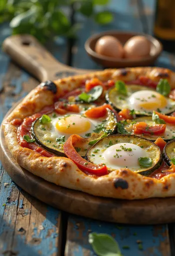Pizza alla Griglia ar grilētiem dārzeņiem