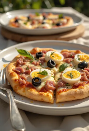 Pizza Tunisienne pasniegta