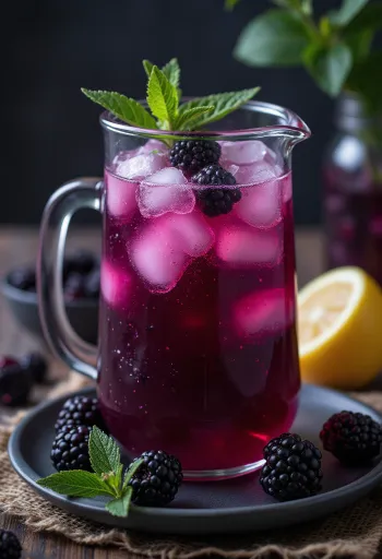 Kazeņu limonāde pasniegta glāzē