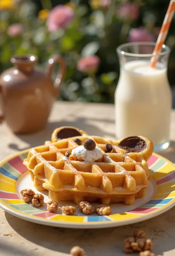 Dzīvnieciņu vafeles pasniegtas