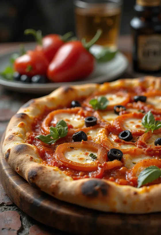 Pizza alla Zingara ar dārzeņiem un desu
