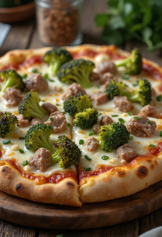 Pica "Friarielli e Salsiccia" – Neapoles desas un brokoļu pica pasniegta