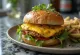 Baklažānu burgers ar svaigiem dārzeņiem