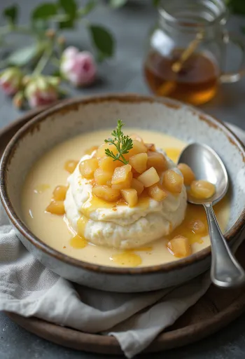Rikotas panna cotta glāzē
