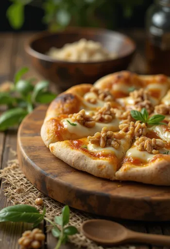 Pizza alle Noci ar riekstiem un sieru