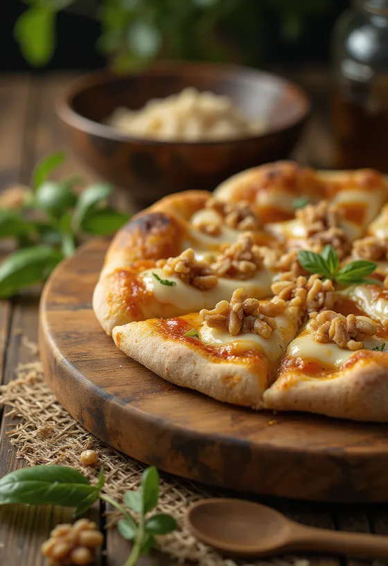 Pizza alle Noci ar riekstiem un sieru