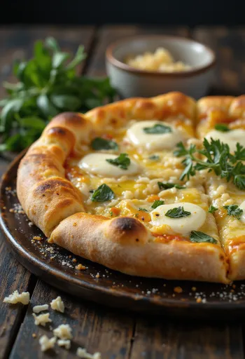 Pizza all’Aglio ar ķiplokiem un sieru