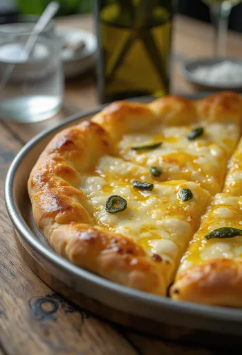 Pizza all’Olio ar extra virgin olīveļļu un svaigiem zaļumiem