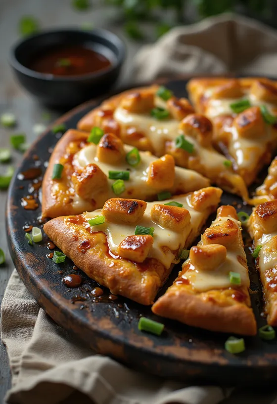 Teriyaki chicken pizza ar grilētu vistu un sezama sēklām