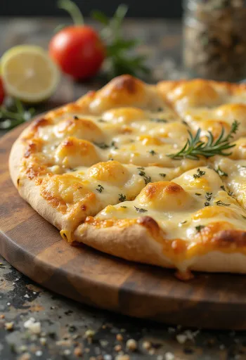 Pizza Bianca con Parmigiano ar parmezānu un mozzarella
