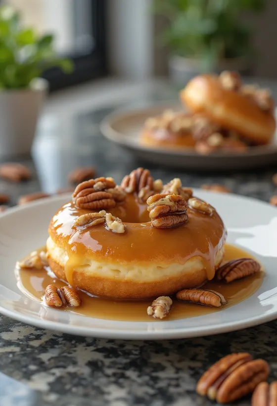 Pekanriekstu virtuļi uz šķīvja