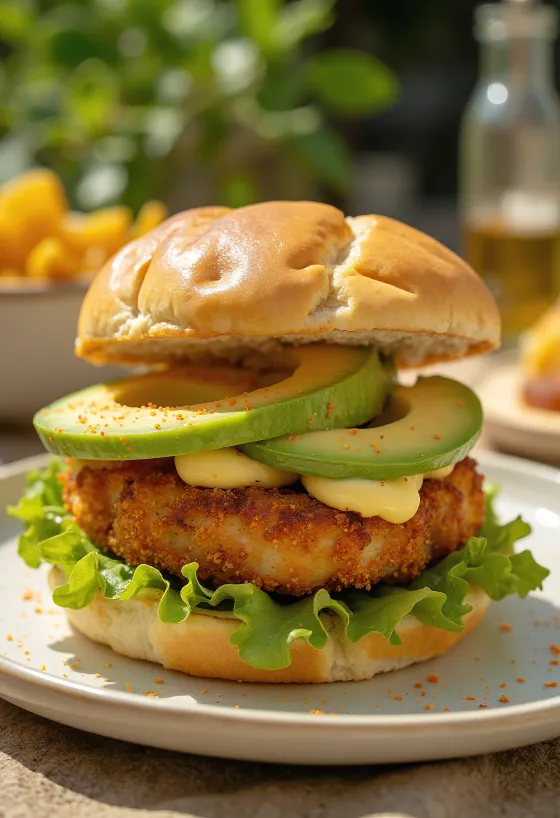 Pasniegts tofu burgers