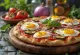 Pizza del Contadino ar ceptiem dārzeņiem un mocarellas sieru