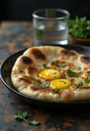 Pasniegta klasiskā naan maize