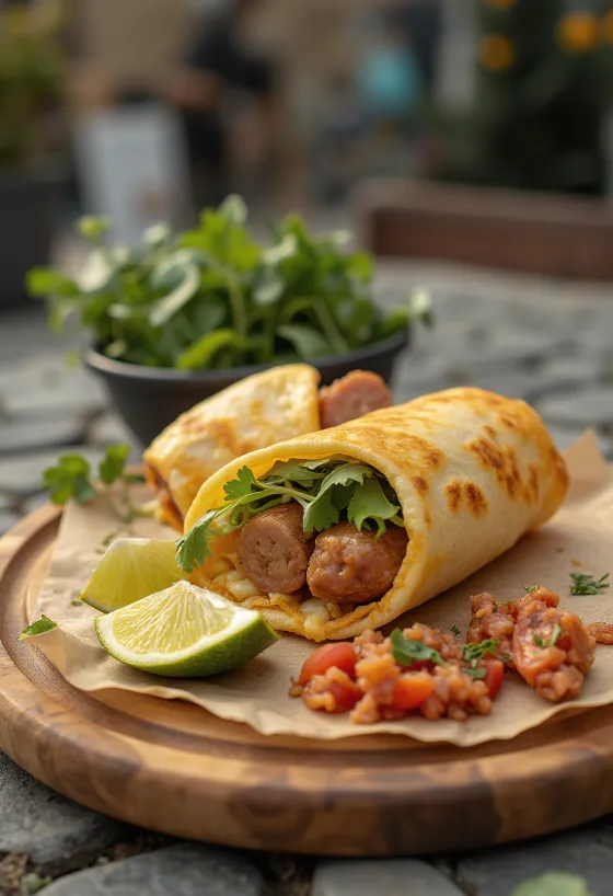 Hotdogu burito ar dārzeņiem