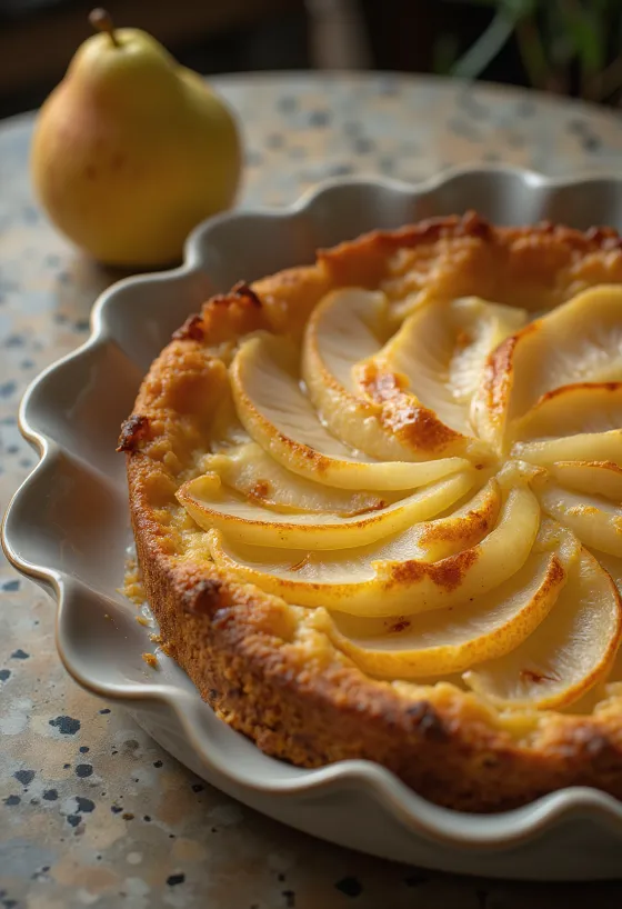 Bumbieru torte pasniegta