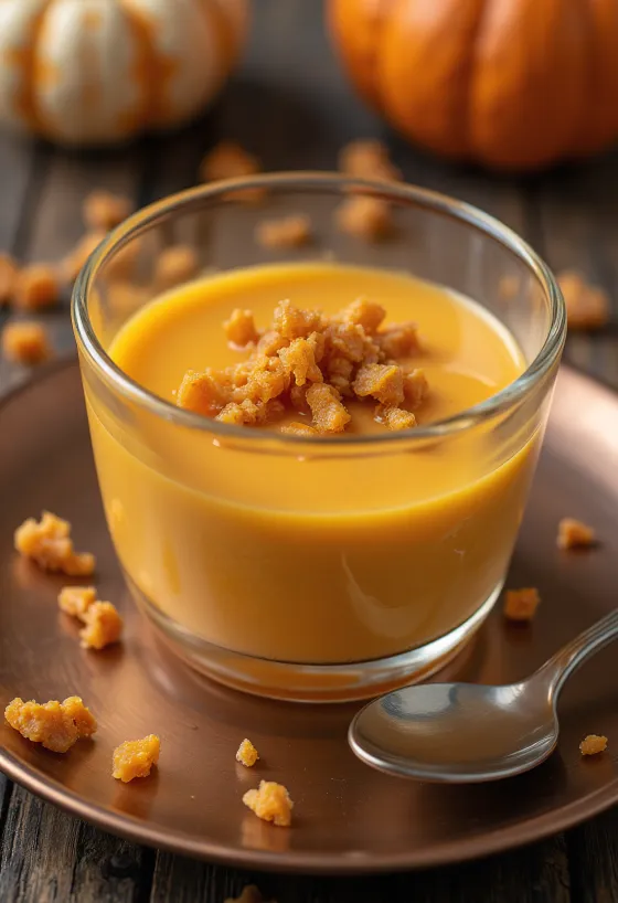 Ķirbju panna cotta glāzē