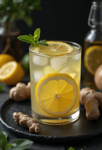 Medus un ingvera limonāde, svaigi pasniegta