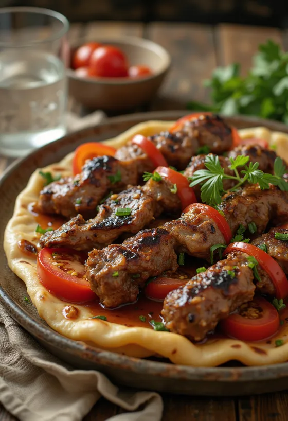 Tandır Kebab ar lēni ceptu jēra gaļu un garšaugu sviestu