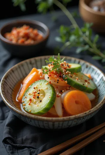 Asie tsukemono pasniegti