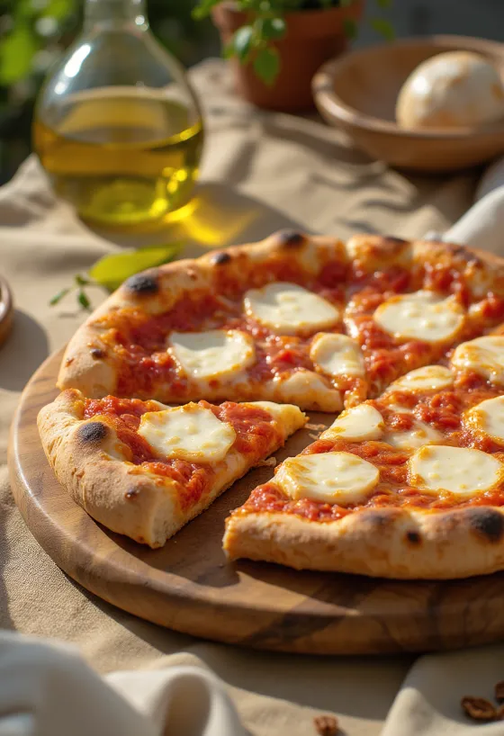 "Margherita" pica ar pildītu malu