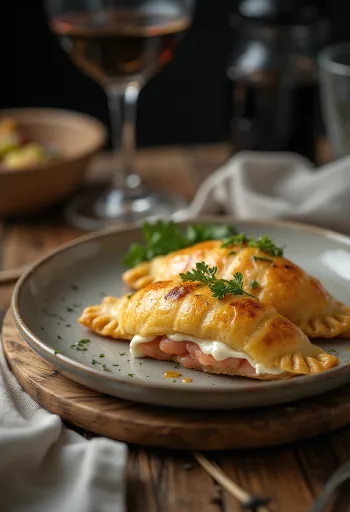 Zeltaini brūnas laša empanadas