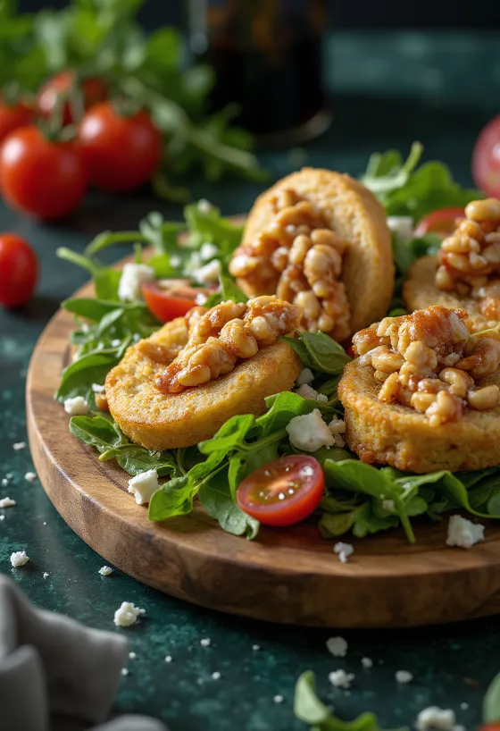 Skursteņkūkas salāti pasniegti