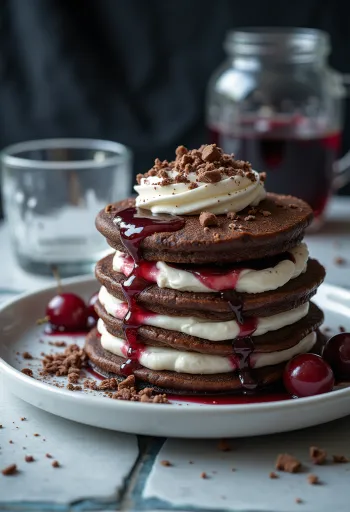Melnā meža tortes pankūkas