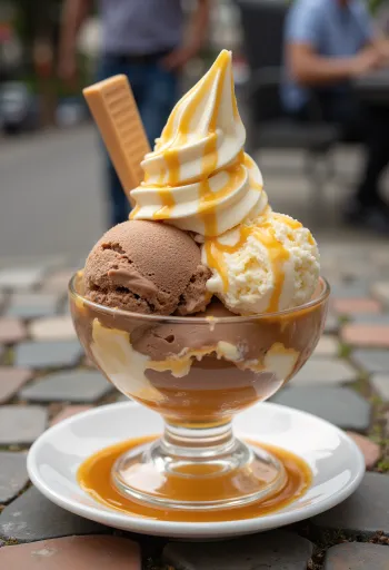 Baskin-Robbins Gold Medal Ribbon saldējums pasniegts traukā