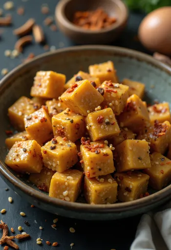 Pikants marinēts tempeh burkā