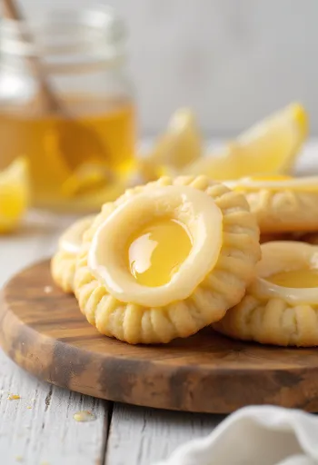 Pasniegti citronu un medus cepumi