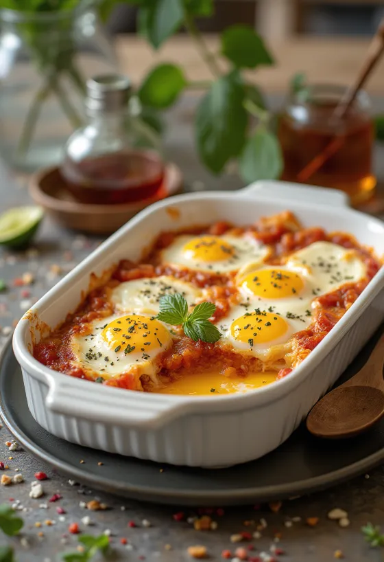 Sulīgs baklažānu sacepums, kārtots ar malto gaļu un sieru, cepts zeltaini brūns.