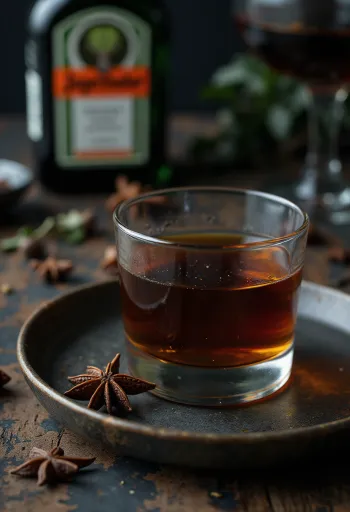 Mājas "Jägermeister" pudelē