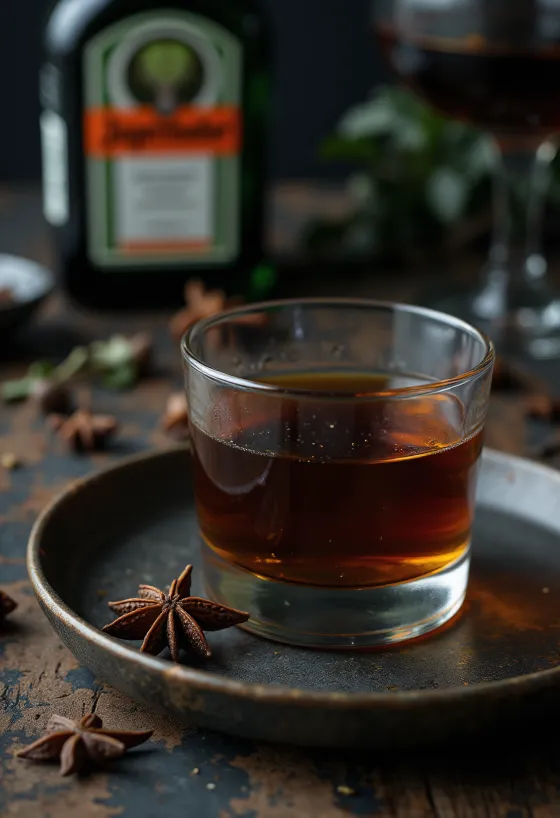 Mājas "Jägermeister" pudelē