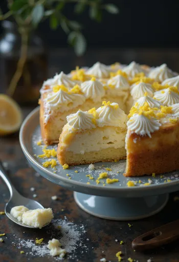 Klasiska biezpiena torte, pārkaisīta ar pūdercukuru
